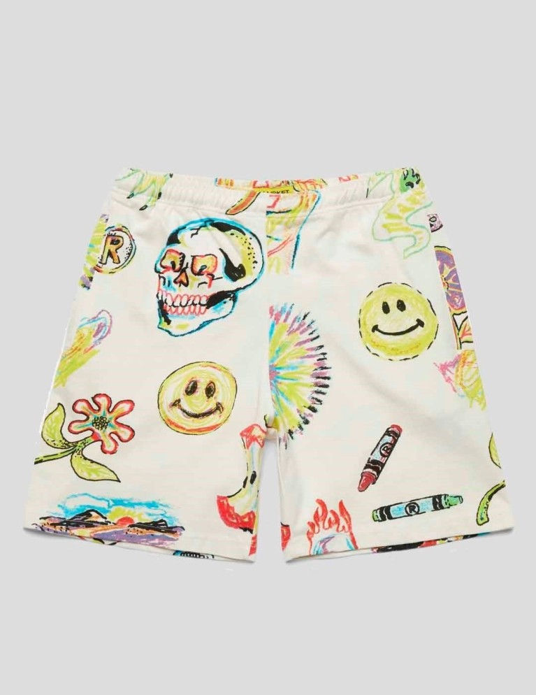 Shorts MARKET x smiley coloring book aop shorts cream